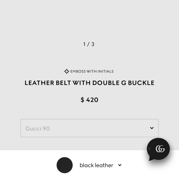 GUCCI - Leather Belt w/ Double G Buckle